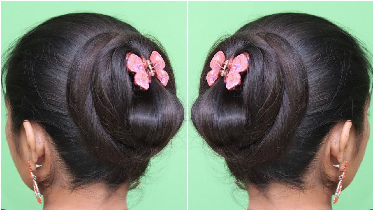 How to make simple juda for daily use / simple hairstyle with clutcher