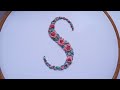 How to embroider flower letter S. Amazing Floral embroidery