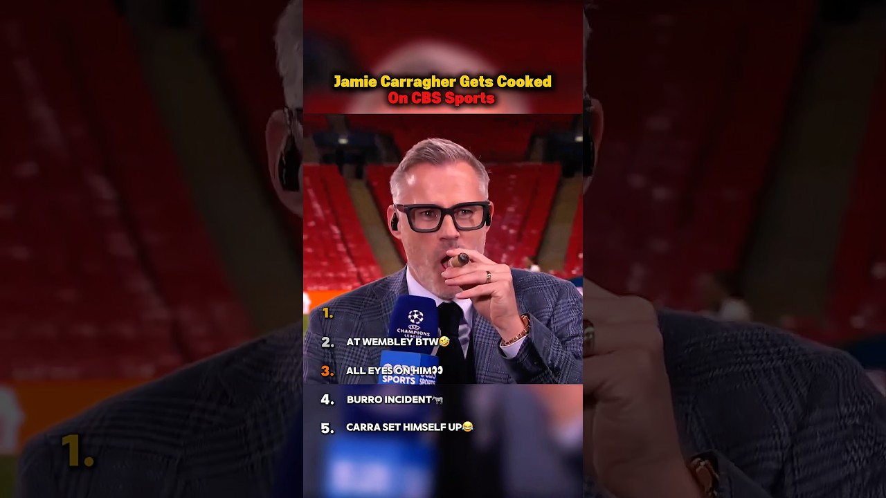 Jamie Carragher Gets Cooked On CBS Sports #footballrankings