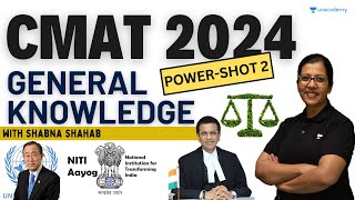 CMAT 2024 | General Knowledge | Power Shot - 02 | Shabana Shahab by Unacademy CAT 3,503 views 1 month ago 5 minutes, 28 seconds