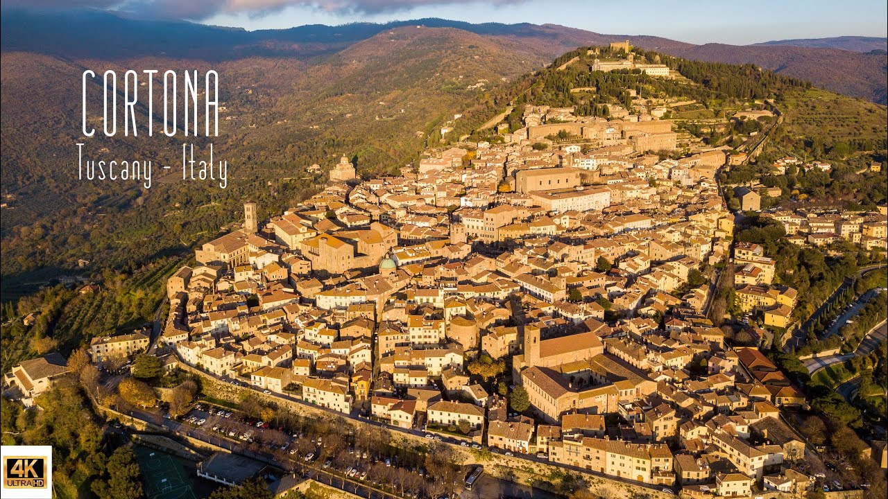 🇮🇹 4K drone video of Cortona, Tuscany, Italy