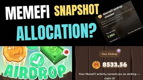 Memefi Snapshot Done | Memefi Coin Airdrop Allocation | Memefi Coin Airdrop Update