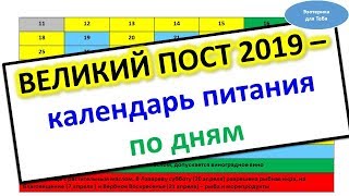 🅾️ Календарь питания в Великий пост - 2019 по дням 🅾️ 🅾️ Календарь питания в Великий пост - 2019 по дням 🅾️