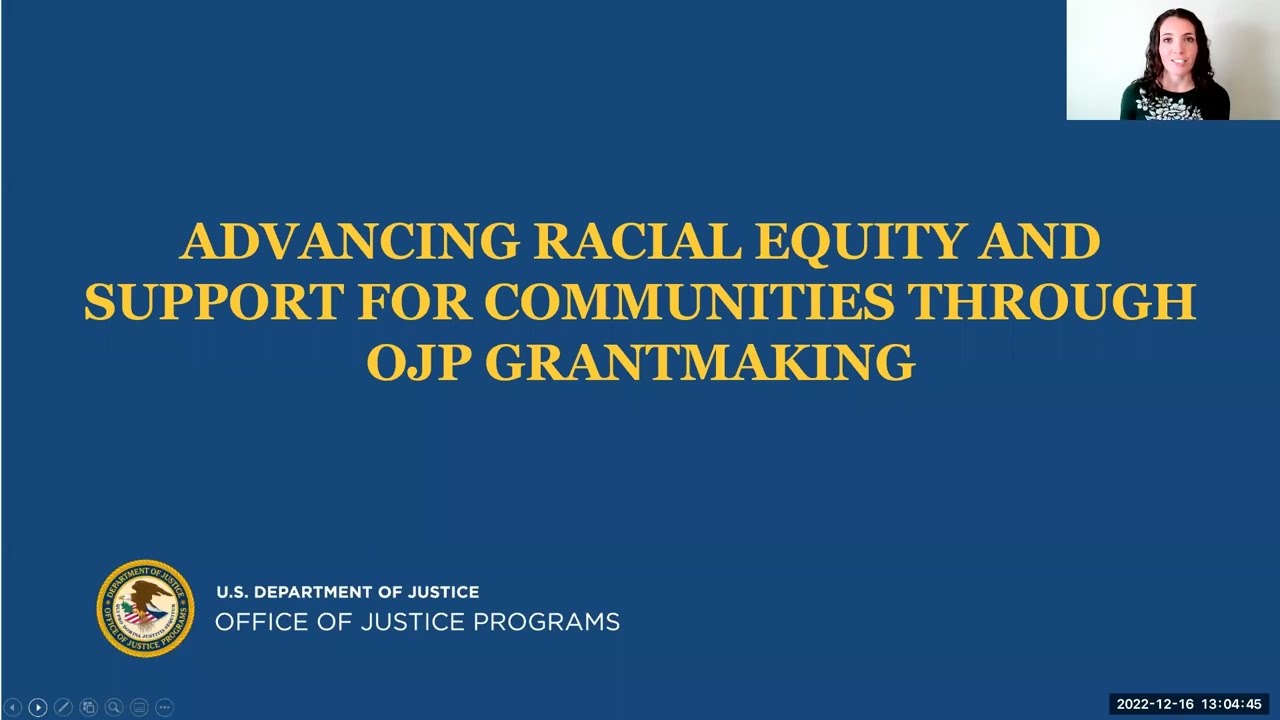 Advancing Racial Equity and Support for Communities Through OJP Grantmaking Bureau of Justice Assistance image photo