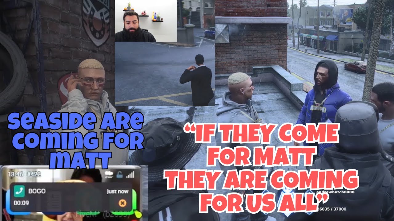 Bogo Warns Matt of Seaside Coming for Him & Mandem Decide if it's W*r? | MANDEM NOPIXEL GTA RP