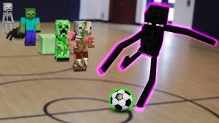 Monster School In Real Life Episode 4: Soccer - Minecraft Animation