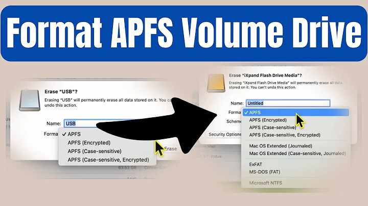 How to Format APFS to exfat, fat32, ntfs, macOS extended, Fat 32 On Drive USB, External HDD on Mac