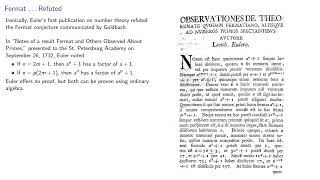 Euler and Fermat Primes, Part One