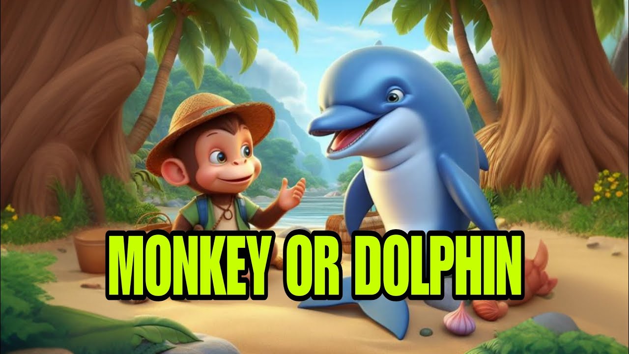 Swinging with the Waves A Dolphin and Monkey Friendship Story | Moral Story In Hindi