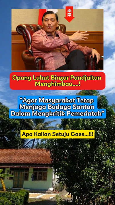 Luhut : Masyarakat Agar Menjaga Budaya Santun !!#trendingshorts #beritaterkini #quotes #faktamenarik