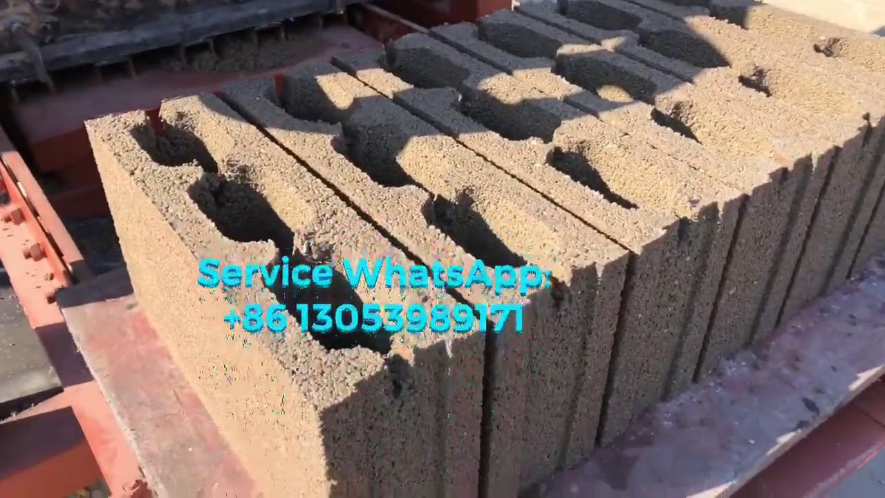 QT402 manual cement concrete block brick machine testing video before