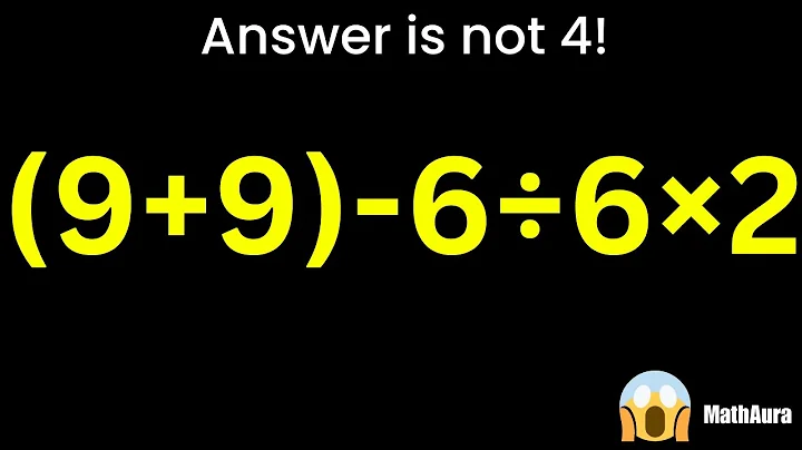 Stop Getting This WRONG! (9+9) – 6 ÷ 6 × 2 | Most People Fail This Simple Math Trick