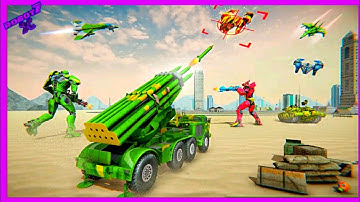 Army Truck Robot Game - Missile Jet Robot Car Game Android gameplay #2