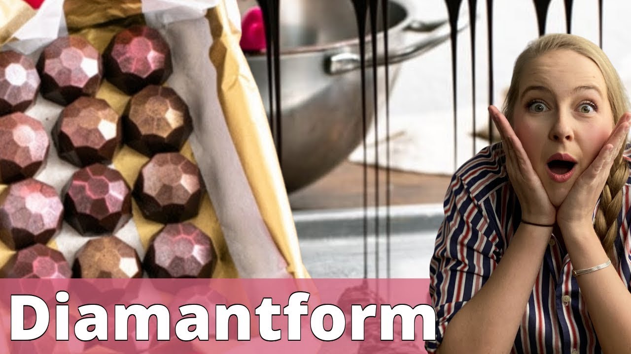 Himbeer Pralinen in Diamantenform selber machen