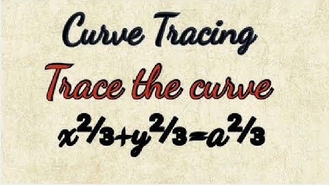 Trace the curve x⅔+y⅔=a⅔