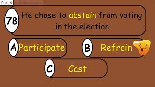 Discover the Meaningful World of Words! | English Synonyms Quiz |Part#4 |