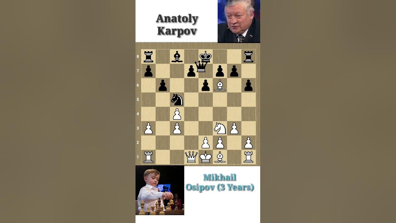3 Year Old Chess Prodigy Misha vs Anatoly Karpov