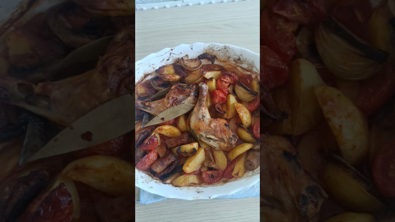 FIRINDA LOKUM GİBİ PATATESLİ MANTARLİ TAVUK TARİFİ 🥔 🍄🍄‍🟫 #yemektarifleri #shrots
