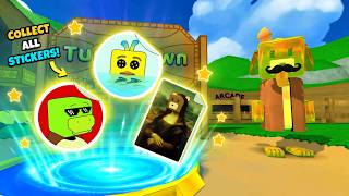 COLLECTING ALL SECRET STICKERS in Turtletown! 🐻 | Super Bear Adventure