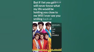 Thumbnail of IF I LET YOU GO CHORUS BY WESTLIFE