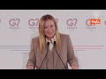 Meloni a G7: "Con Trump rapporto immutato, capiamo i nostri punti di vista"