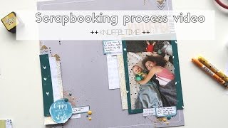 Scrapbooking process video ~ DLS #40 Always Happy ~ knuffeltime