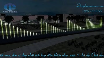 Thiết kế mô phỏng nhạc nước bể dài, phun nước nghệ thuật tạo hình