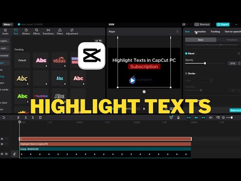 How to Highlight Texts in CapCut PC | Step-by-Step Tutorial