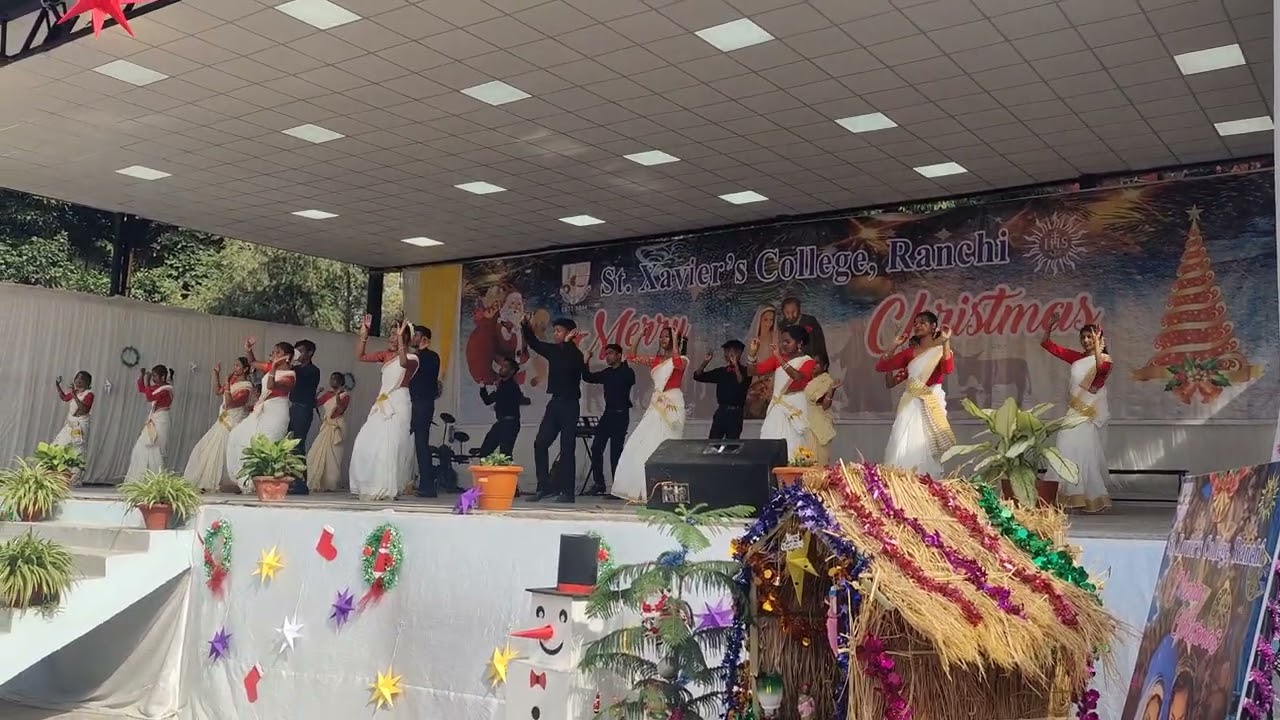 Christmas gathering St Xavier college Ranchi stage program video 