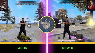 ALOK VS NEW K ZONE TEST FREE FIRE // GARENA FREE FIRE