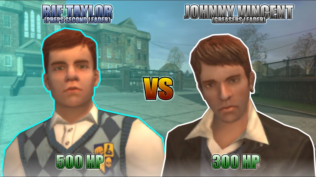 BULLY SE : Bif Taylor (Preppies) vs Johnny Vincent (Greasers) Full HD