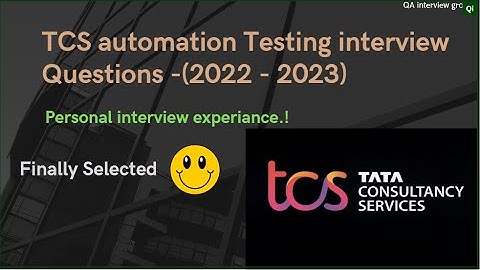 TCS automation testing interview questions for experienced candidates