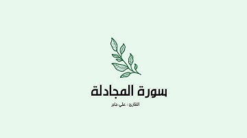 سورة المجادلة | علي جابر