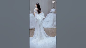 Váy cưới thân cá xẻ chân lấp lánh siêu sang | Diva Wedding - Váy cưới đẹp