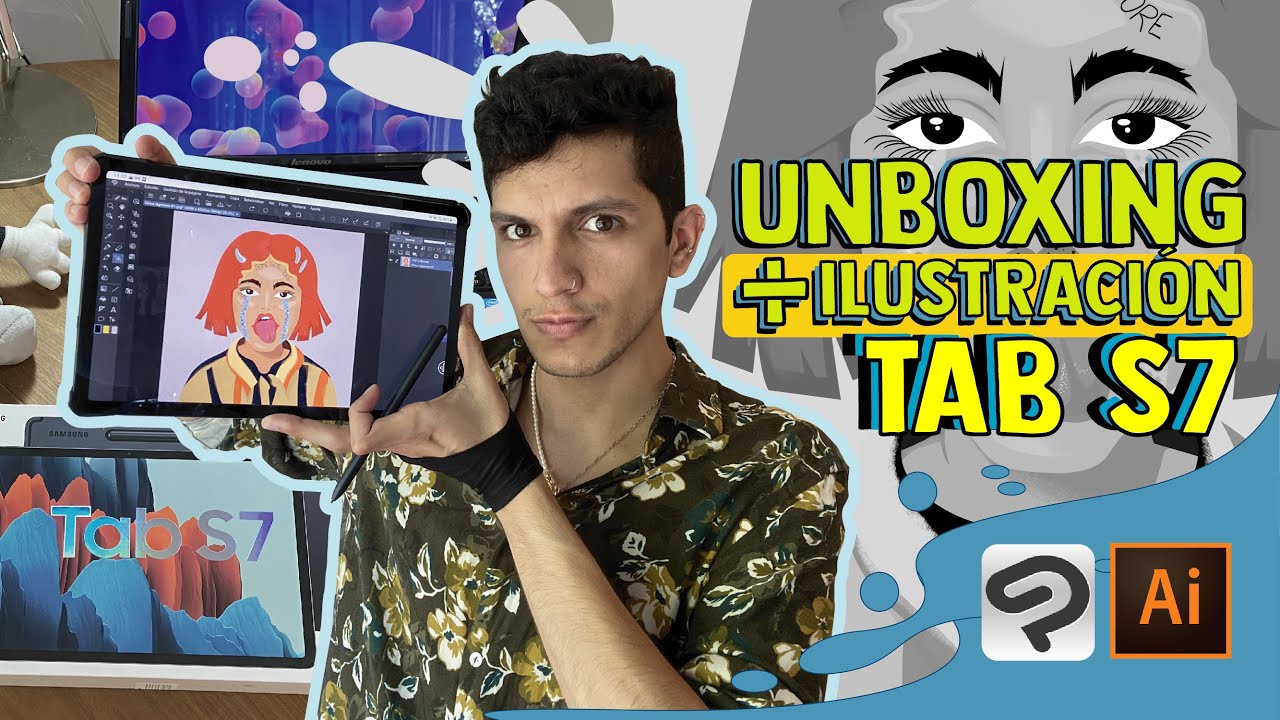 Samsung Galaxy Tab S7 UNBOXING + ILUSTRACIÓN (Clip Studio Paint y Ai