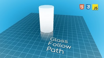 Javascript 3D Object with SVG Path Motion on Glass without Frameworks @jmc23id
