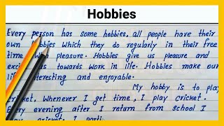 Simple English essay on Hobbies | Hobbies English Paragraph | How to write easy essay on Hobbies