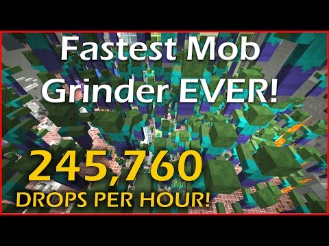 Fastest Mob Grinder Ever in Minecraft | 245,760 DROPS PER HOUR!