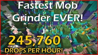 Fastest Mob Grinder Ever in Minecraft | 245,760 DROPS PER HOUR!