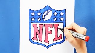 How to draw National Football League (NFL) Logo screenshot 2