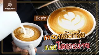 สอนเทคนิคเท 'ลาเต้อาร์ต' แบบโคตรง่ายยยย มือใหม่ก็ทำได้!! | Easy Coffee EP.26