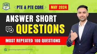 Answer Short Question | PTE & PTE Core Speaking | May 2024 | Exam Predictions | Language Academy PTE