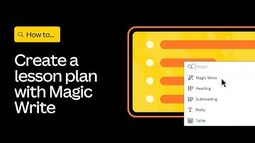 Create a lesson plan with Magic Write | Canva for Teachers