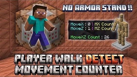 Player Walk Detection - Movement Counter [Command Block MCPE/MCBE]