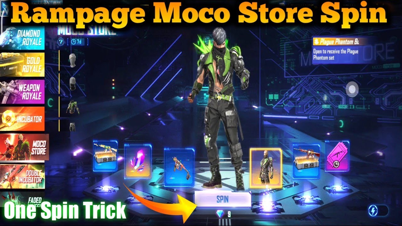 Free Fire Moco Store | Rampage Moco Store Event | Rampage Bundle Are Back | Moco Store 1 Spin Trick