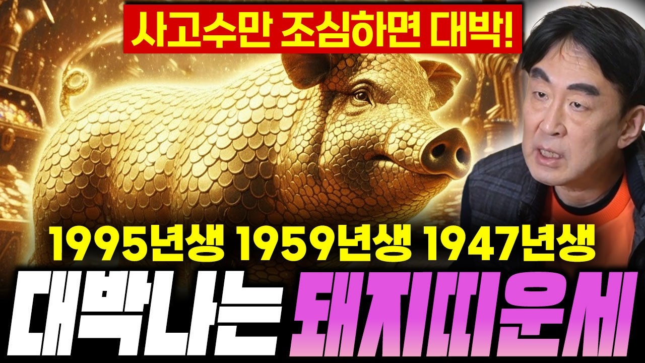 (신년운세) 🐷2026년 돼지띠 2026년 병오년 10년만에 천운,대운이 들어옵니다! 금전,귀인,문서운 모두 팡팡 터진다! (59년생,95년생,47년생)