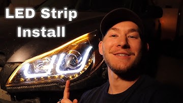 How To Wire LED Turn Signal + DRL Strip *Install On Car Headlights* (LEADTOPS)