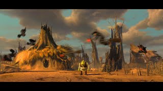 Shrek Forever After - Shrek's home destroyed + Shrek taken by witches