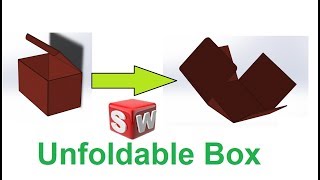 SolidWorks Tutorial How to make unfoldable Box by using Sheet Metal Sketched Bend Command