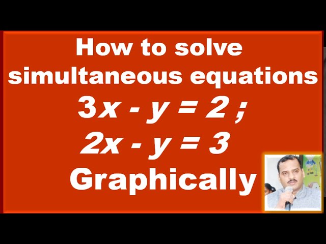 How To Solve Simultaneous Equations 3x Y 2 2x Y 3 Graphically Youtube